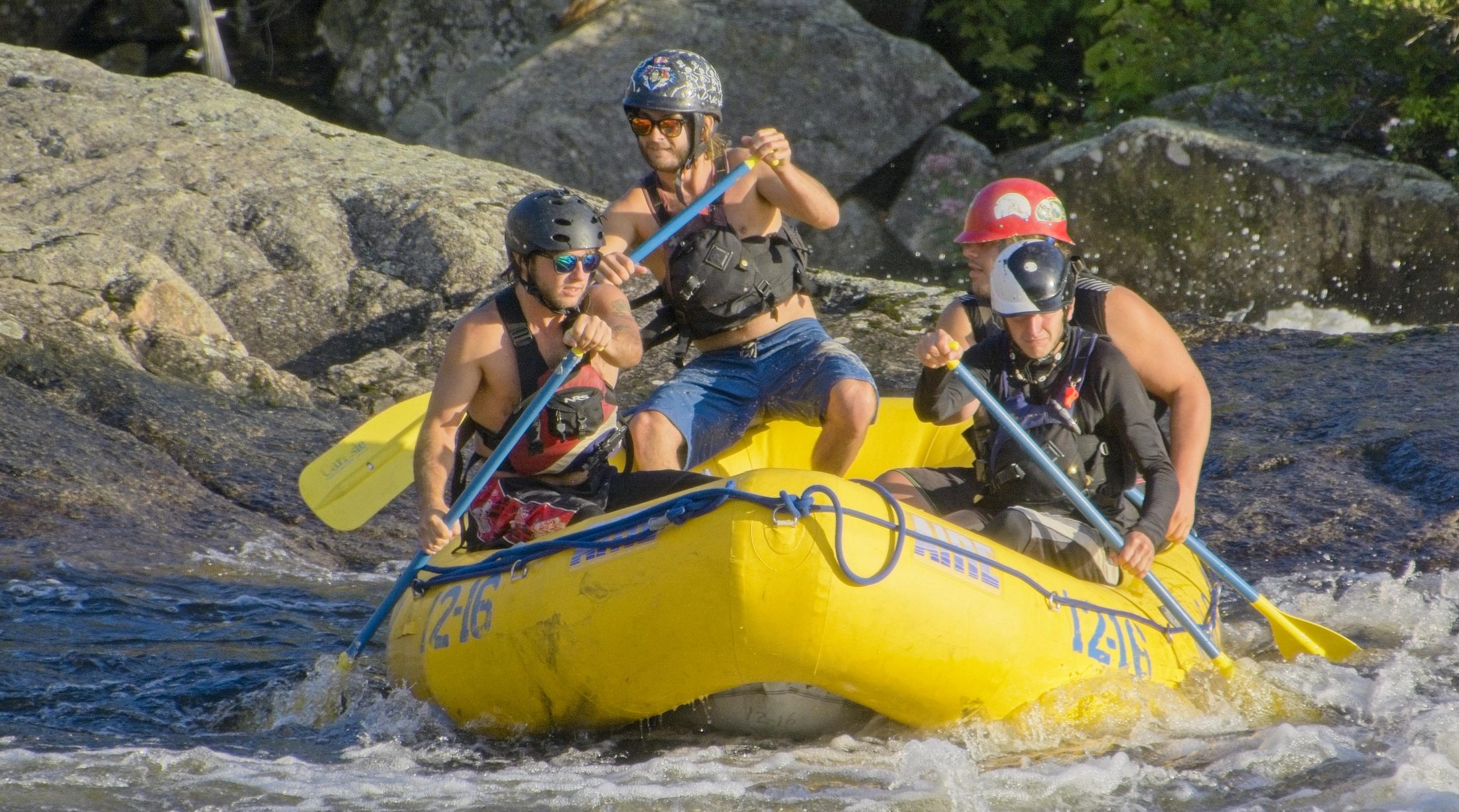 Rafters running the rapids