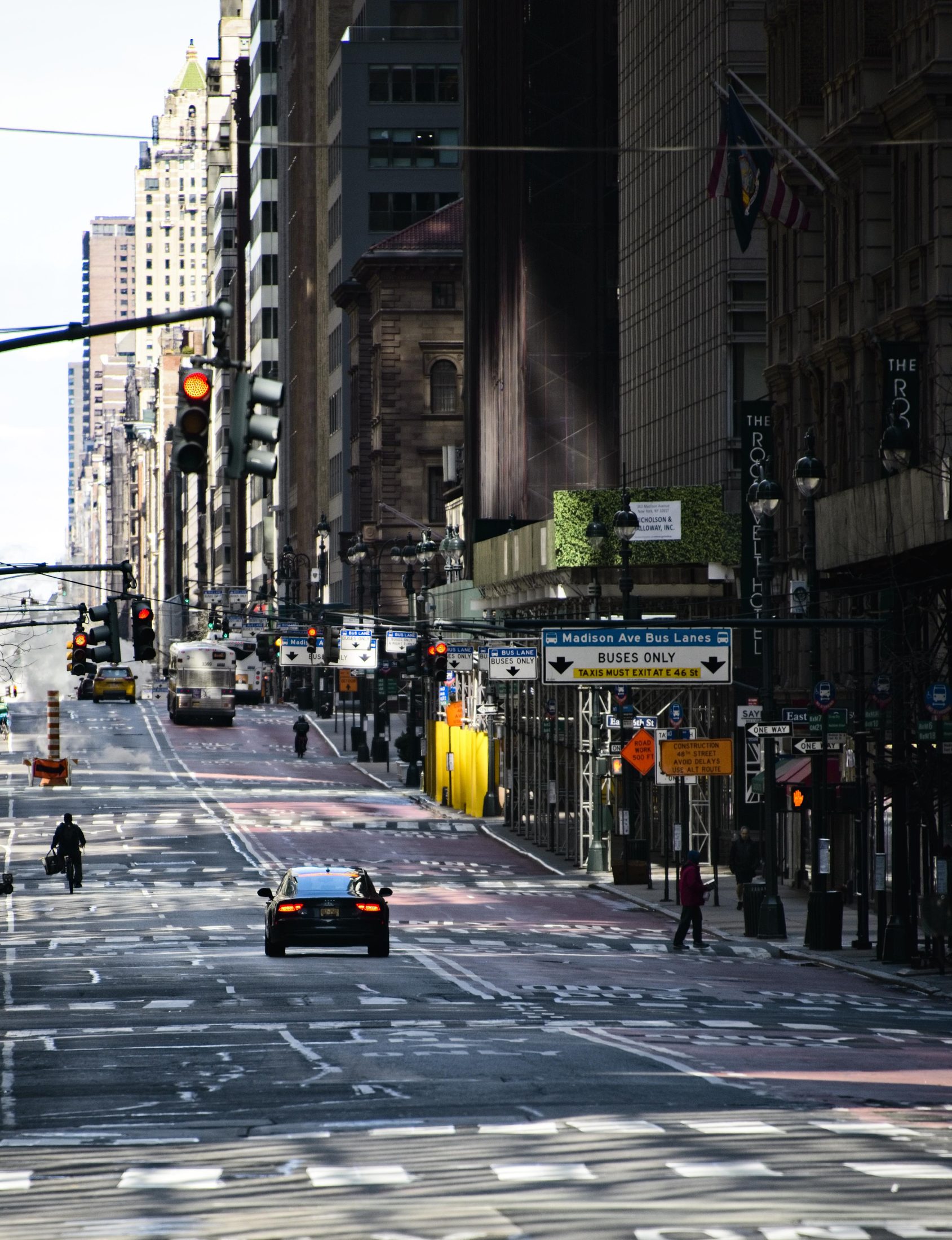 Empty Manhattan street during the 2020 shutdown