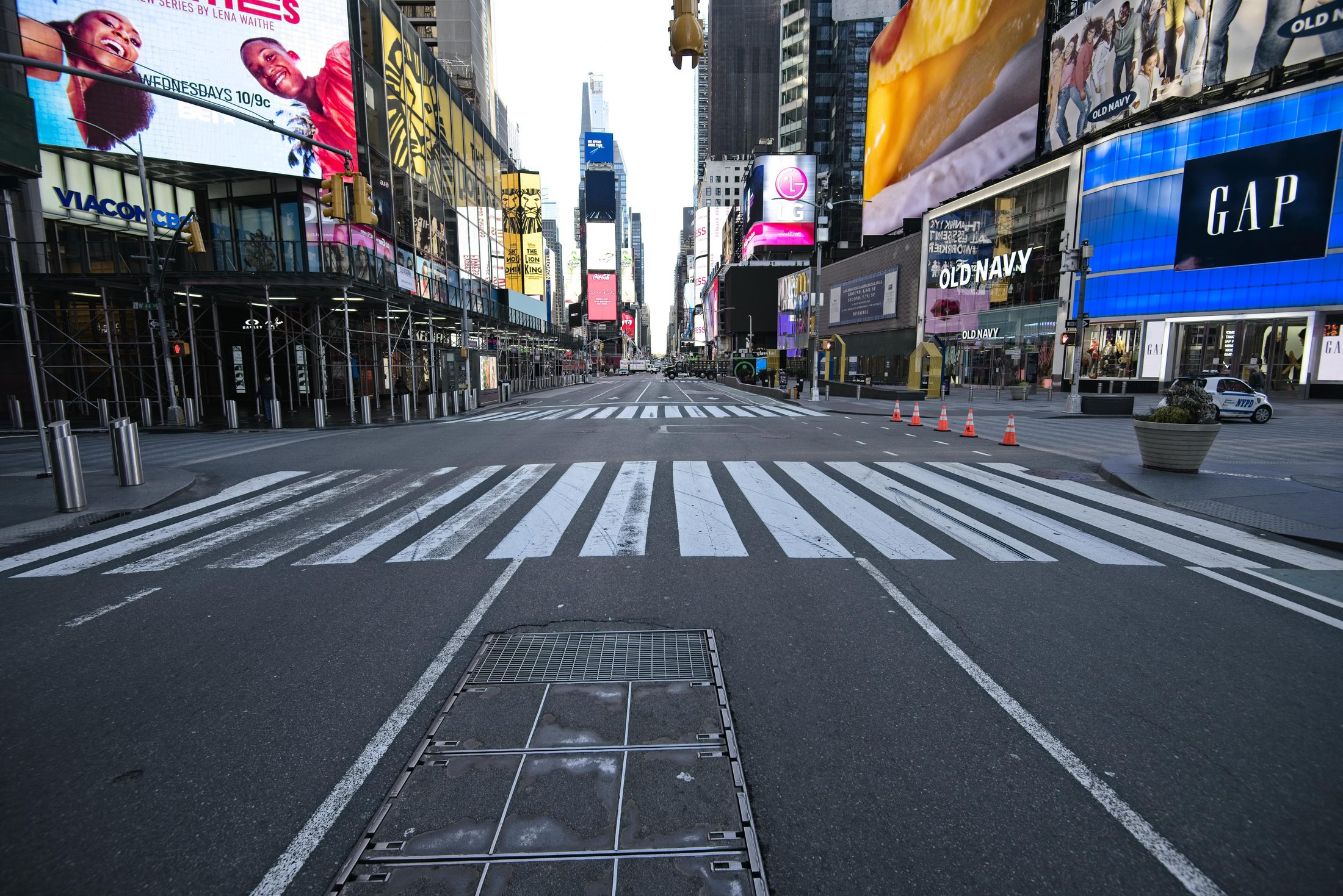 Empty Times Square during the 2020 shutdown